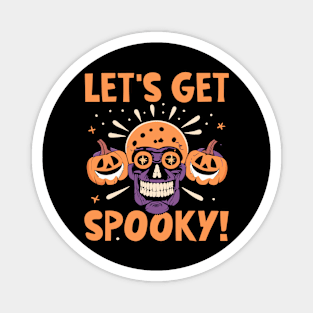 Spooktacular Trio: Let's Get Spooky Halloween Tee Magnet